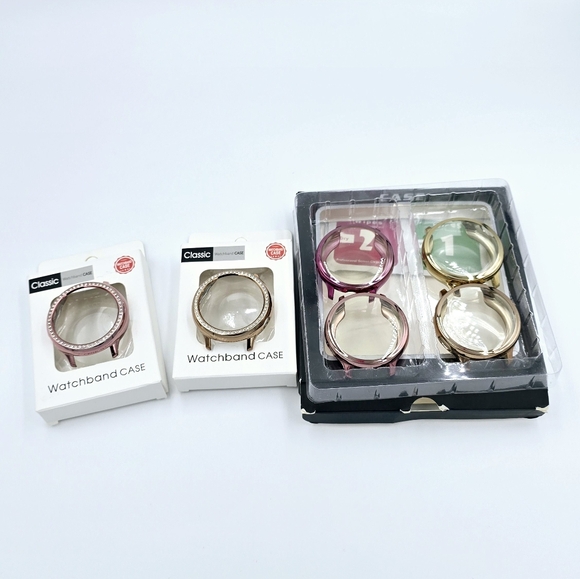 Samsung Galaxy Active 2 Watch Bumpers Purple, Pink, Rose Gold, Gold, Rhinestones - Picture 4 of 6